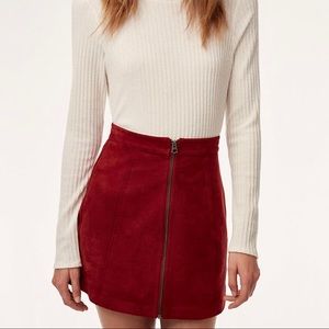 Aritzia Wilfred Free Zip Up Mini Skirt